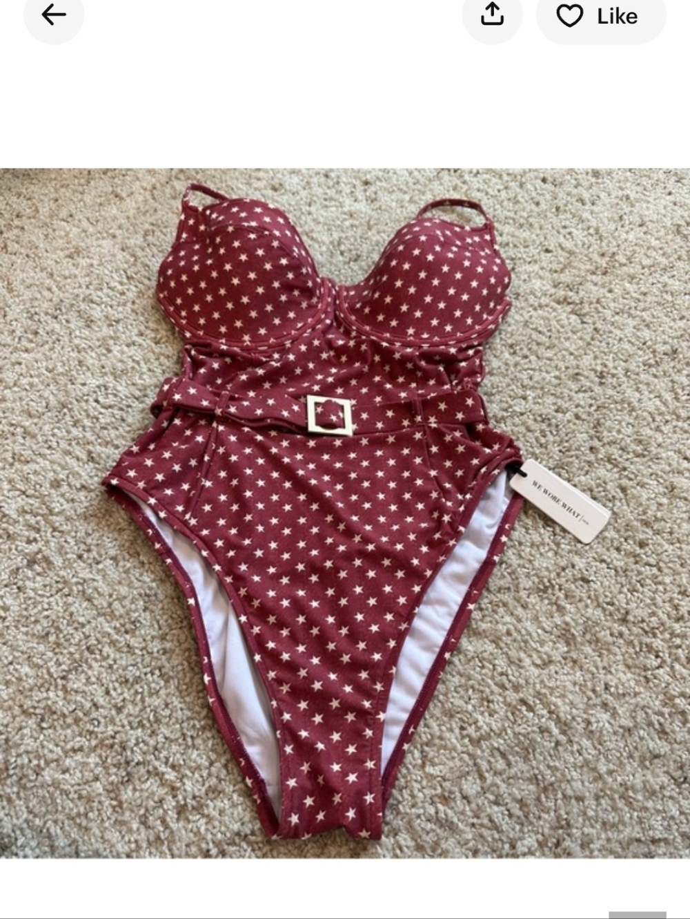 WeWoreWhat Belted One-Piece Swimsuit